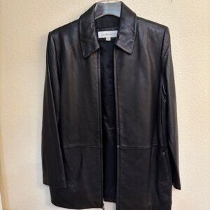 Black Leather Liz Claiborne Jacket/Size M